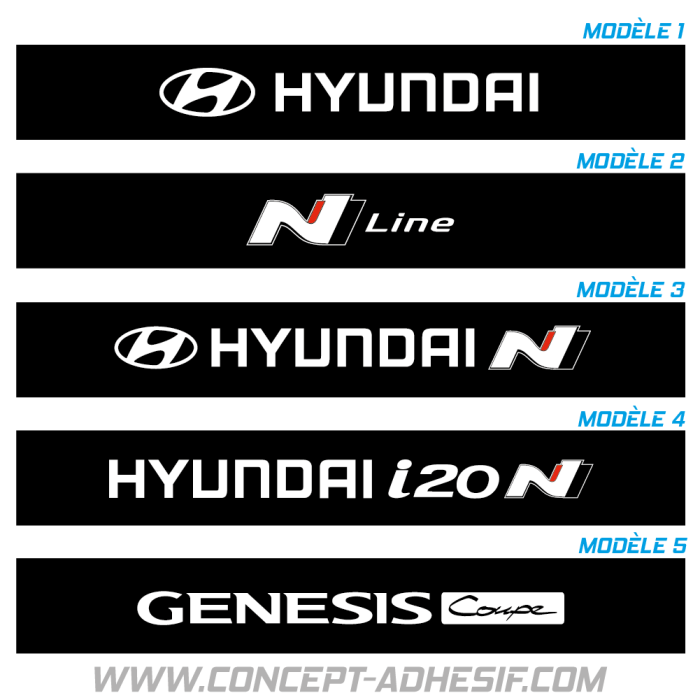 Bandeau pare soleil HYUNDAI 1