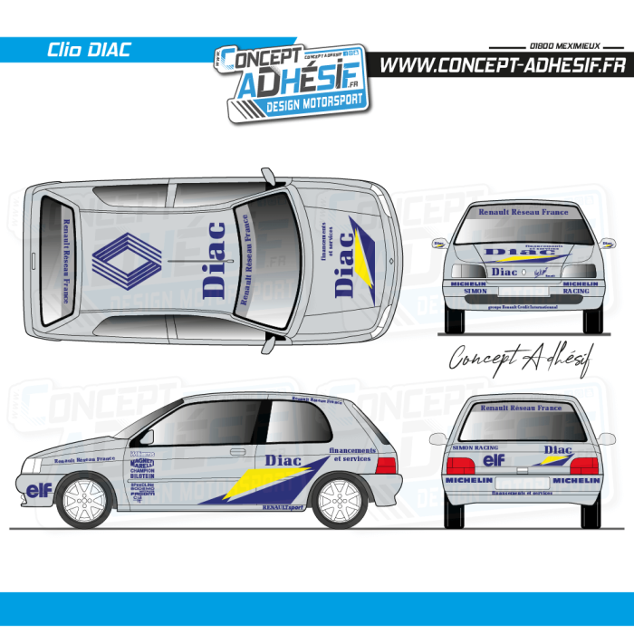 Kit déco RENAULT Clio Maxi DIAC