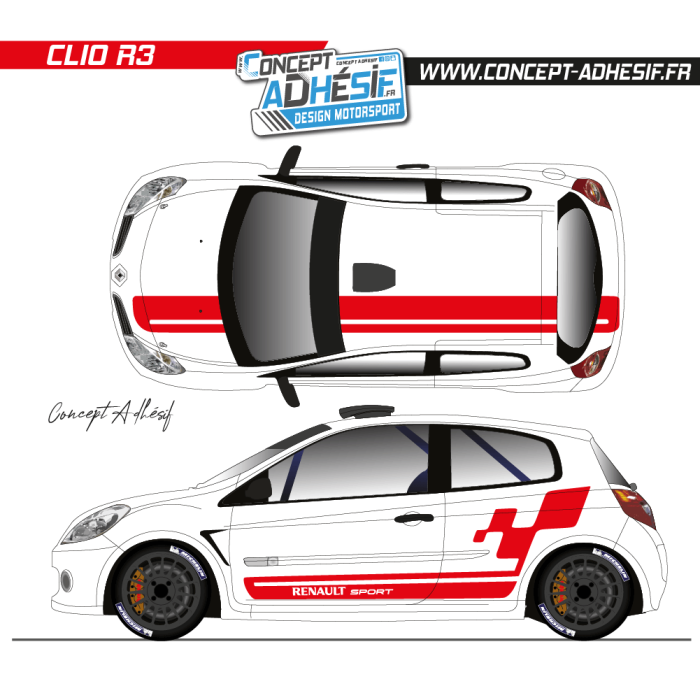 Kit déco clio R3 Complet