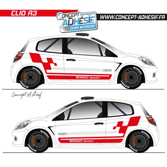 Kit déco clio R3 Latéral