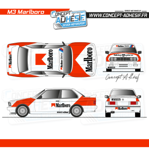 Kit déco BMW M3 Marlboro 1991