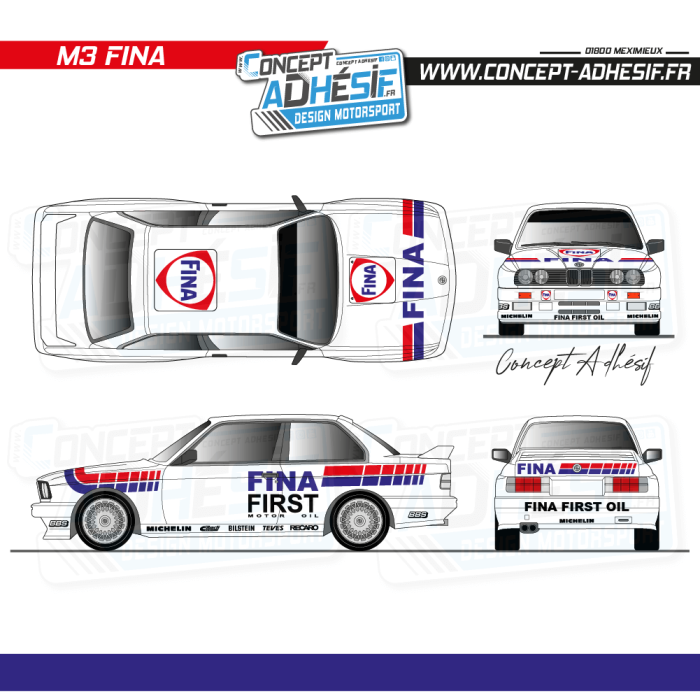 Kit déco BMW M3 FINA