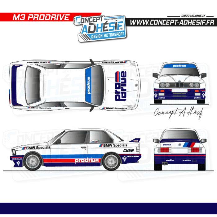 Kit déco BMW M3 PRODRIVE