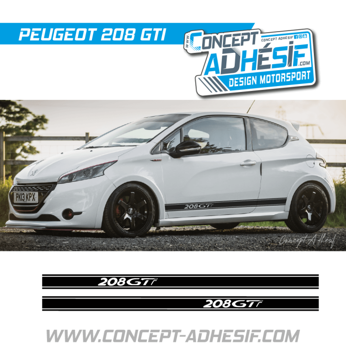 Bande bas de caisse 208 GTI 2