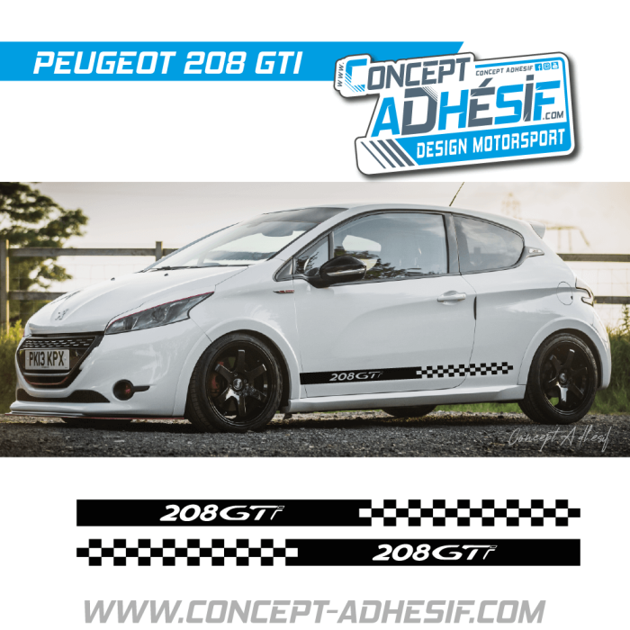 Bande bas de caisse 208 GTI 4