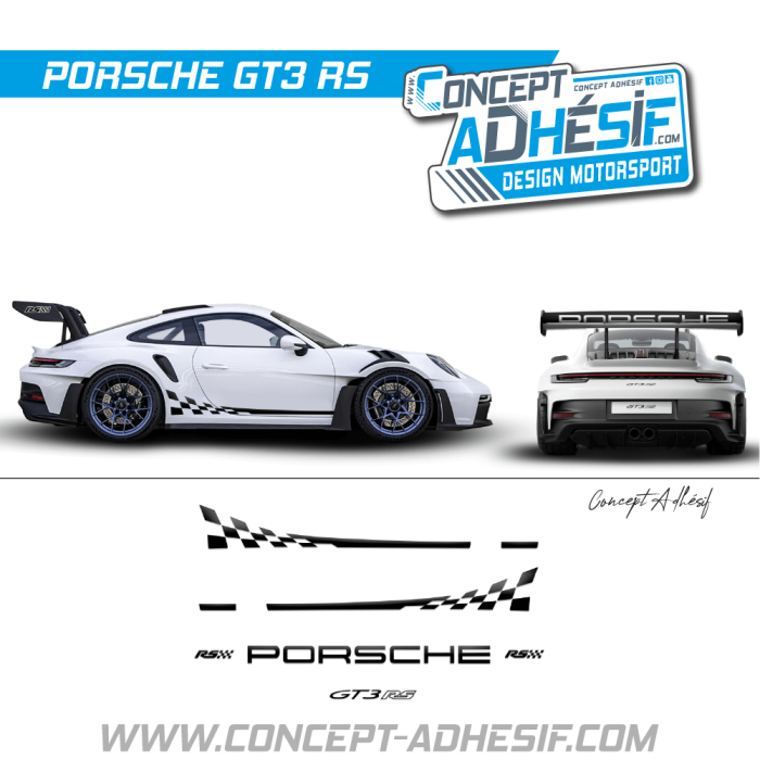 Bande de bas de caisse et aileron 911 GT3 RS 1