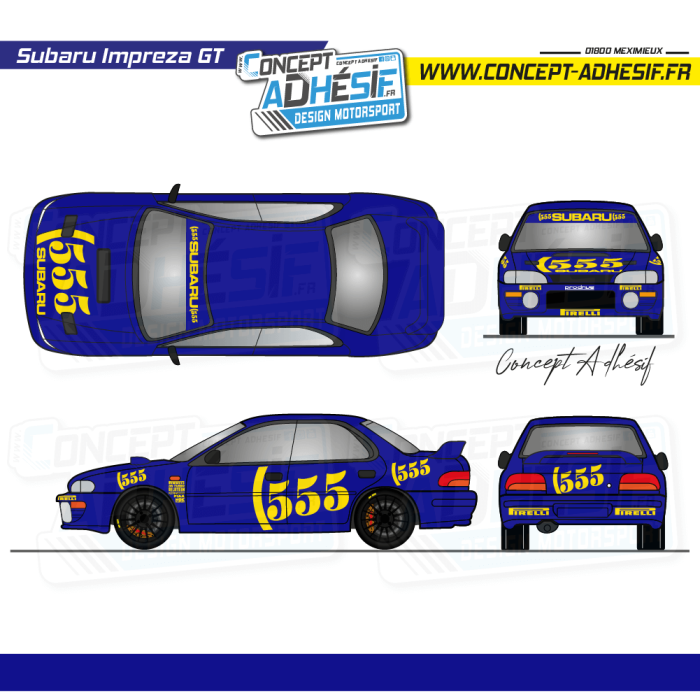 Kit déco Subaru Impreza GT 555