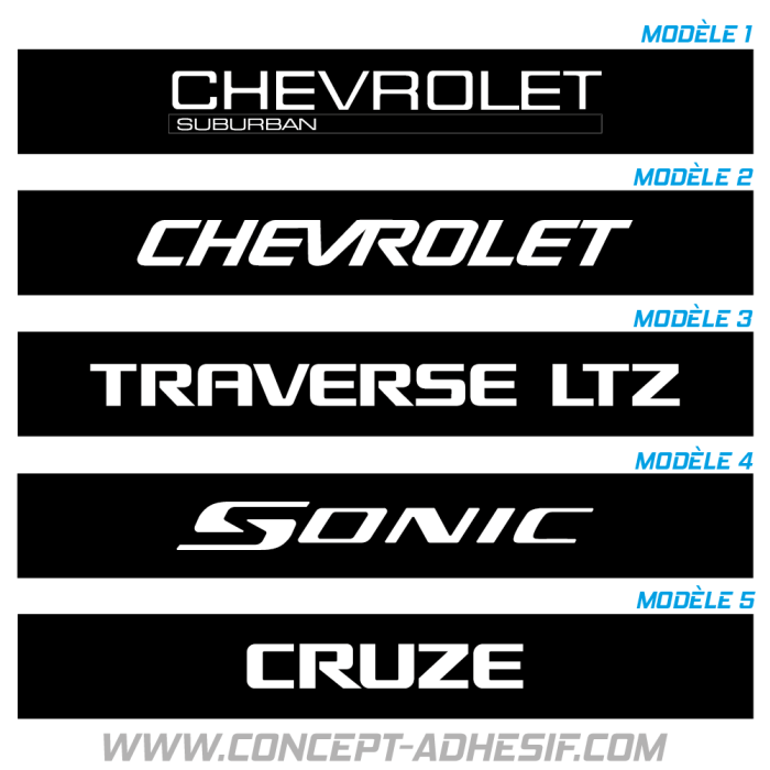 Bandeau pare soleil CHEVROLET 8