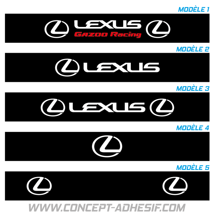 Bandeau pare soleil LEXUS 2