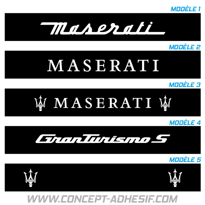 Bandeau pare soleil MASERATI 2