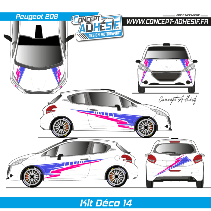 Kit déco rallye 14 - Personnalisez votre véhicule !