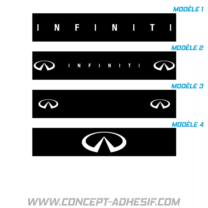 Cache plaque Infiniti 1